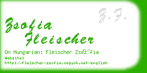 zsofia fleischer business card